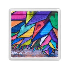 Urban Colorful Graffiti Brick Wall Industrial Scale Abstract Pattern Memory Card Reader (square) by genx