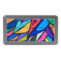 Urban Colorful Graffiti Brick Wall Industrial Scale Abstract Pattern Memory Card Reader (mini) by genx