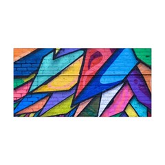 Urban Colorful Graffiti Brick Wall Industrial Scale Abstract Pattern Yoga Headband by genx