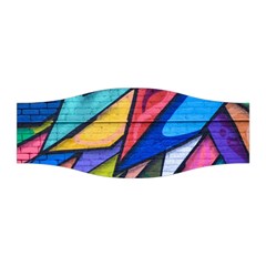 Urban Colorful Graffiti Brick Wall Industrial Scale Abstract Pattern Stretchable Headband by genx