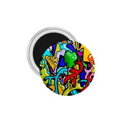 Graffiti Abstract With Colorful Tubes And Biology Artery Theme 1 75  Magnets by genx