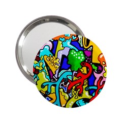 Graffiti Abstract With Colorful Tubes And Biology Artery Theme 2 25  Handbag Mirrors by genx