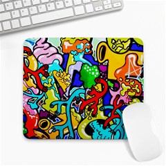 Graffiti Abstract With Colorful Tubes And Biology Artery Theme Large Mousepads by genx