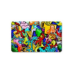 Graffiti Abstract With Colorful Tubes And Biology Artery Theme Magnet (name Card) by genx