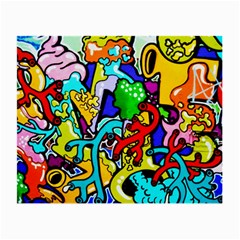 Graffiti Abstract With Colorful Tubes And Biology Artery Theme Small Glasses Cloth by genx