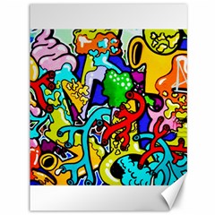 Graffiti Abstract With Colorful Tubes And Biology Artery Theme Canvas 36  X 48  by genx