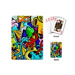 Graffiti abstract with colorful tubes and biology artery theme Playing Cards (Mini) Back