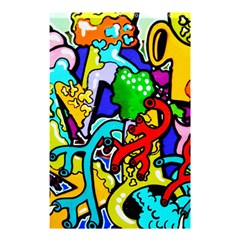 Graffiti Abstract With Colorful Tubes And Biology Artery Theme Shower Curtain 48  X 72  (small)  by genx