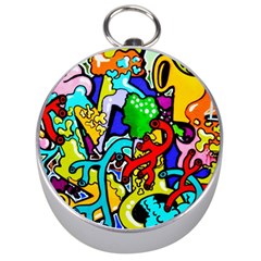 Graffiti Abstract With Colorful Tubes And Biology Artery Theme Silver Compasses by genx