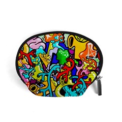 Graffiti Abstract With Colorful Tubes And Biology Artery Theme Accessory Pouch (small) by genx