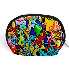 Graffiti Abstract With Colorful Tubes And Biology Artery Theme Accessory Pouch (medium) by genx