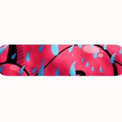 Graffiti Watermelon Pink With Light Blue Drops Retro Large Bar Mats by genx