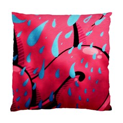 Graffiti Watermelon Pink With Light Blue Drops Retro Standard Cushion Case (one Side) by genx