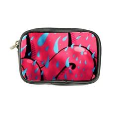 Graffiti Watermelon Pink With Light Blue Drops Retro Coin Purse by genx