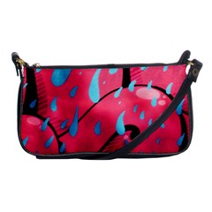 Graffiti Watermelon Pink With Light Blue Drops Retro Shoulder Clutch Bag by genx