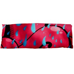 Graffiti Watermelon Pink With Light Blue Drops Retro Body Pillow Case Dakimakura (two Sides) by genx