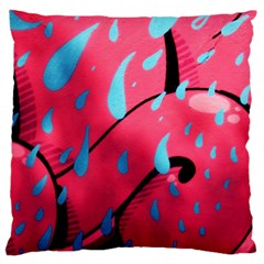 Graffiti Watermelon Pink With Light Blue Drops Retro Large Cushion Case (one Side) by genx