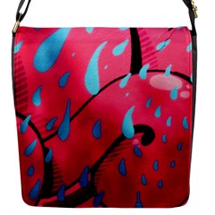 Graffiti Watermelon Pink With Light Blue Drops Retro Flap Closure Messenger Bag (s) by genx