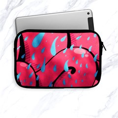 Graffiti Watermelon Pink With Light Blue Drops Retro Apple Ipad Mini Zipper Cases by genx