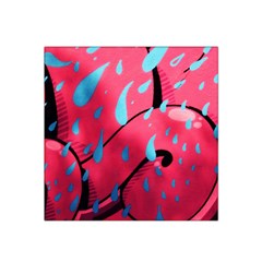 Graffiti Watermelon Pink With Light Blue Drops Retro Satin Bandana Scarf by genx