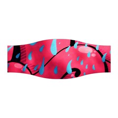 Graffiti Watermelon Pink With Light Blue Drops Retro Stretchable Headband by genx