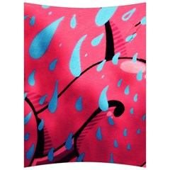 Graffiti Watermelon Pink With Light Blue Drops Retro Back Support Cushion by genx