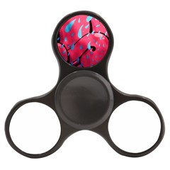 Graffiti Watermelon Pink With Light Blue Drops Retro Finger Spinner