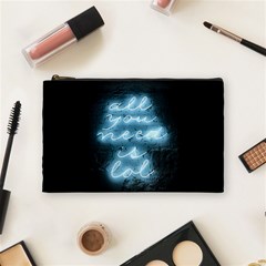 Party Night Bar Blue Neon Light Quote All You Need Is Lol Cosmetic Bag (medium) by genx