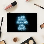 Party Night Bar Blue Neon Light quote All you need is LOL Cosmetic Bag (Medium) Front