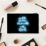 Party Night Bar Blue Neon Light quote All you need is LOL Cosmetic Bag (Medium) Back