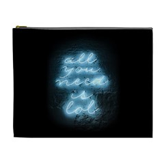 Party Night Bar Blue Neon Light Quote All You Need Is Lol Cosmetic Bag (xl) by genx