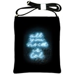 Party Night Bar Blue Neon Light quote All you need is LOL Shoulder Sling Bag Front