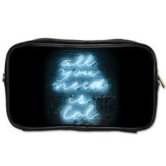 Party Night Bar Blue Neon Light Quote All You Need Is Lol Toiletries Bag (one Side) by genx