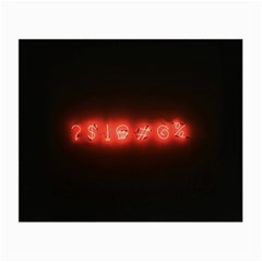 Neon Streetlight Bar Urban Not Happy Cursing Mad Funny Symbols Small Glasses Cloth by genx