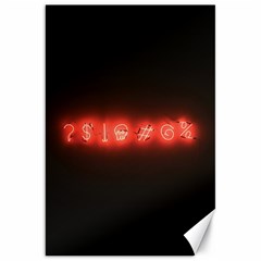 Neon Streetlight Bar Urban Not Happy Cursing Mad Funny Symbols Canvas 20  X 30  by genx