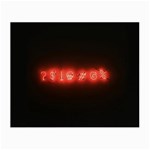 Neon streetlight bar urban not happy cursing mad funny symbols Small Glasses Cloth (2-Side) Front