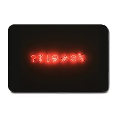 Neon Streetlight Bar Urban Not Happy Cursing Mad Funny Symbols Plate Mats by genx