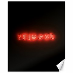 Neon Streetlight Bar Urban Not Happy Cursing Mad Funny Symbols Canvas 11  X 14  by genx