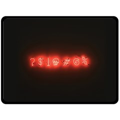 Neon Streetlight Bar Urban Not Happy Cursing Mad Funny Symbols Fleece Blanket (large)  by genx