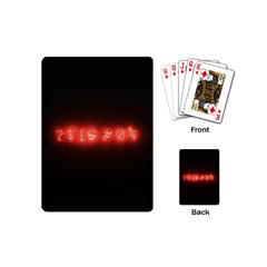 Neon Streetlight Bar Urban Not Happy Cursing Mad Funny Symbols Playing Cards (mini) by genx