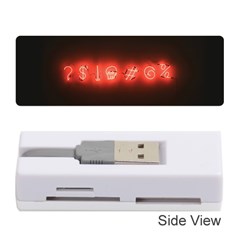 Neon Streetlight Bar Urban Not Happy Cursing Mad Funny Symbols Memory Card Reader (stick) by genx