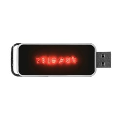 Neon Streetlight Bar Urban Not Happy Cursing Mad Funny Symbols Portable Usb Flash (two Sides) by genx