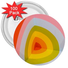 Retro Graffiti Art Nouveau 3  Buttons (100 Pack)  by genx