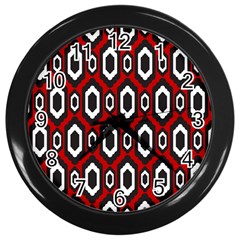 Decorative Pattern Wall Clock (black) by Valentinaart