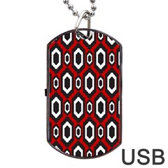 Decorative Pattern Dog Tag Usb Flash (one Side) by Valentinaart