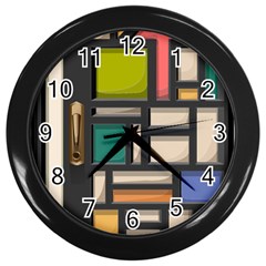 Door Stained Glass Stained Glass Wall Clock (black) by Pakrebo