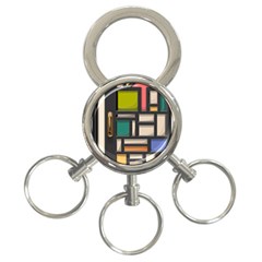 Door Stained Glass Stained Glass 3-ring Key Chains by Pakrebo