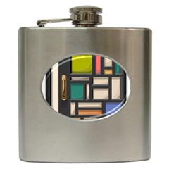 Door Stained Glass Stained Glass Hip Flask (6 Oz) by Pakrebo