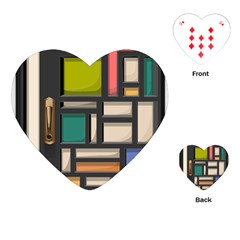 Door Stained Glass Stained Glass Playing Cards (heart) by Pakrebo