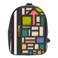 Door Stained Glass Stained Glass School Bag (large) by Pakrebo